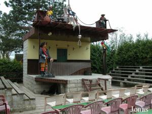 Lieu de présentation du spectacle de perroquets