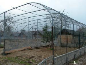 Nouvel enclos des panthères en cours de construction