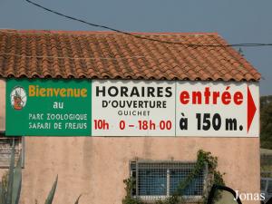 Entrée du Parc Zoologique de Fréjus