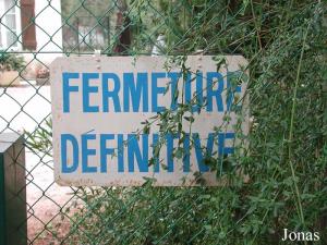 Fermeture définitive