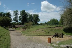 Enclos de contact avec guanacos et moutons