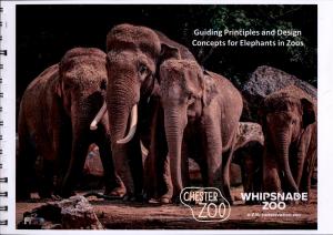 <strong>Guiding Principles and Design Concepts for Elephants in Zoos</strong>, Chester Zoo, Whipsnade Zoo, Jenny Lee Fisher Graphic Design, 2022