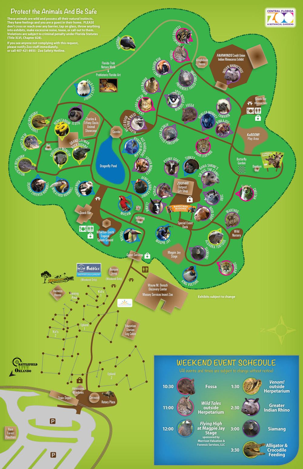 florida botanical gardens tourist map, botanical garden map 