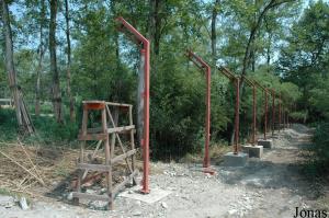 Nouvel enclos en cours de construction