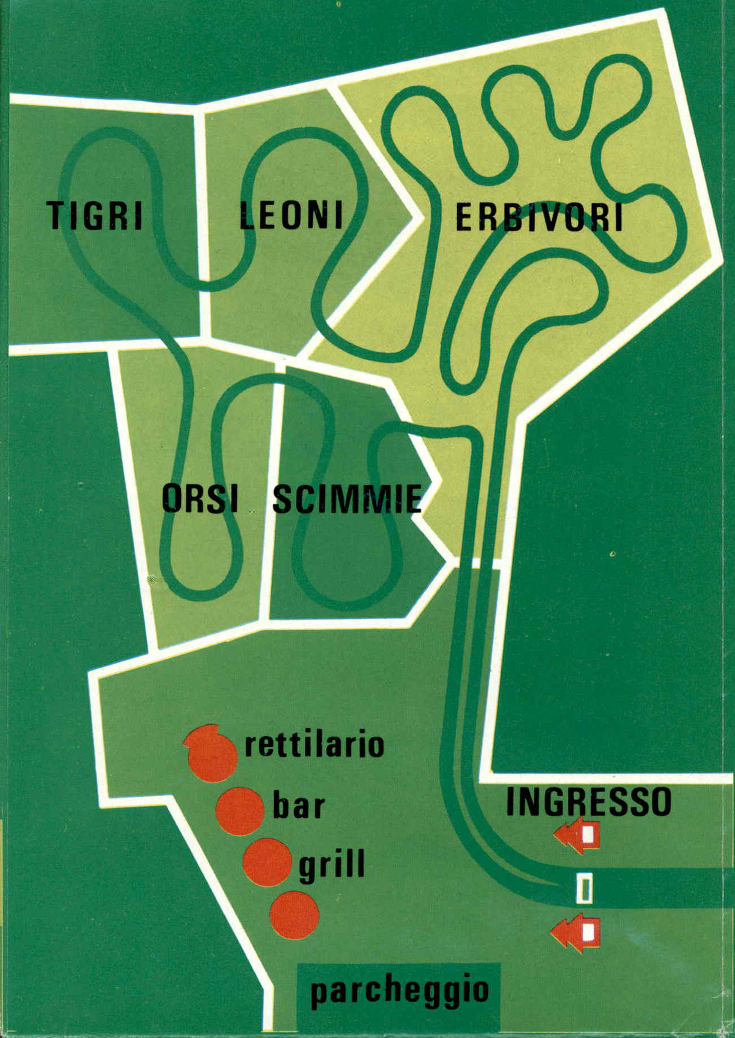 mappa zoo safari pombia