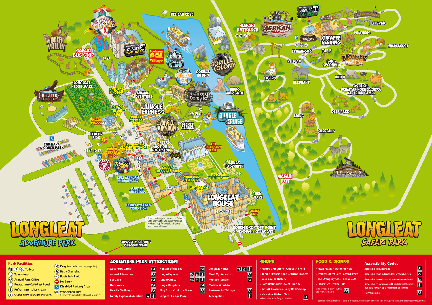 longleat safari drive through map